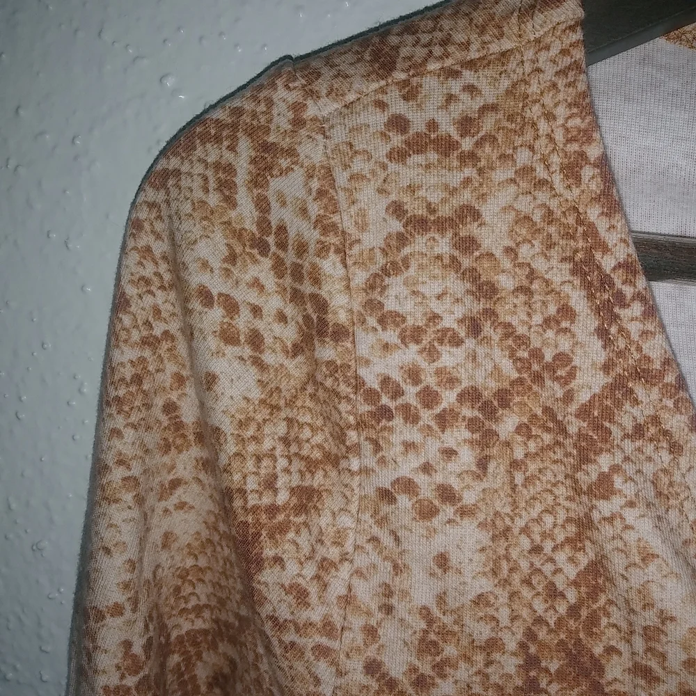 Lovers and Friends S Snake Tan Wrap Top Jumpsuit Look Pants Set 2-Piece - Picture 6 of 13